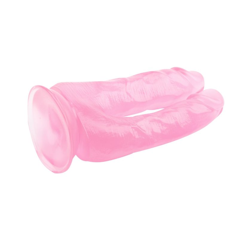 Фалоімітатор для подвійного проникнення Chisa Hi-Rubber, рожевий вид 6