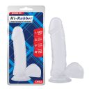 Фаллоимитатор с яичками Chisa Hi-Rubber Inch Dildo на присоске, прозрачный