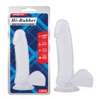 Фаллоимитатор с яичками Chisa Hi-Rubber Inch Dildo на присоске, прозрачный вид 2