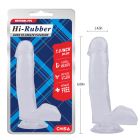 Фаллоимитатор с яичками Chisa Hi-Rubber 7.0 Inch Dildo на присоске, прозрачный вид 5