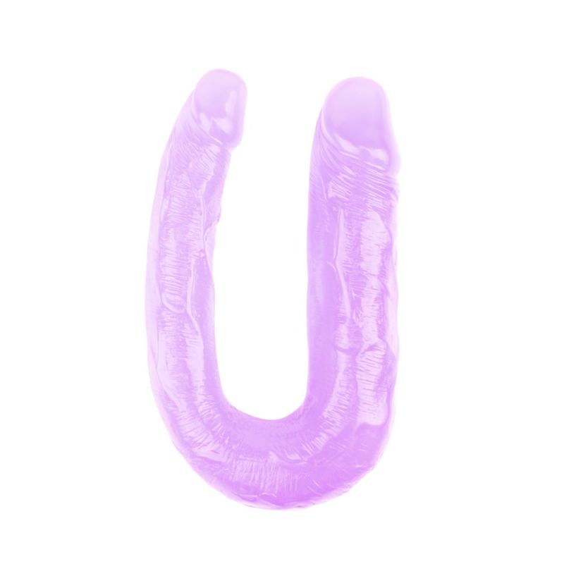 Фалоімітатор подвійний Chisa Hi-Rubber 13 Inch Dildo, фіолетовий вид 3