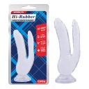 Фалоімітатор подвійний Chisa Hi-Rubber 8.0 Dildo, прозорий