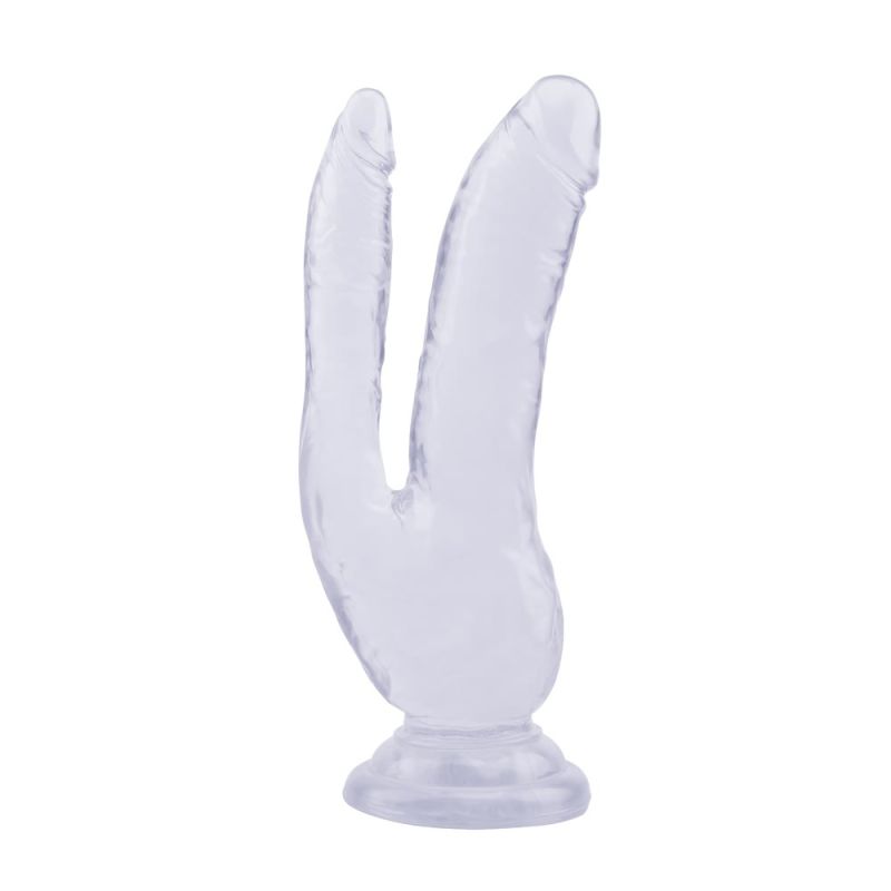 Фаллоимитатор двойной Chisa Hi-Rubber 8.0 Dildo, прозрачный вид 3
