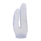 Фаллоимитатор двойной на присоске Chisa Hi-Rubber, прозрачный вид 3