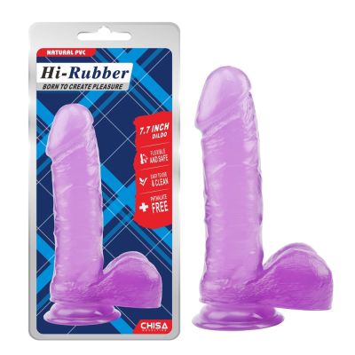 Фаллоимитатор на присоске Chisa Hi-Rubber 7.7, фиолетовый