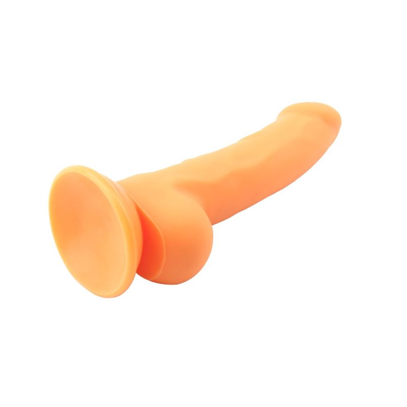 Фаллоимитатор оранжевый Chisa Delux Pure Nature на присоске вид 4
