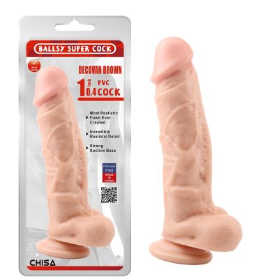Фаллоимитатор с яичками на присоске Chisa Ballsy Super Cock, телесный