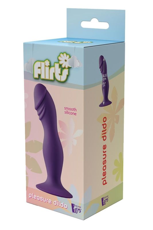 Фаллоимитатор Dream Toys Flirts Pleasure Dildo для точки G на присоске, фиолетовый вид 8