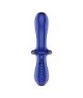 Фалоімітатор подвійний зі скла Satisfyer Double Crystal, синій вид 4