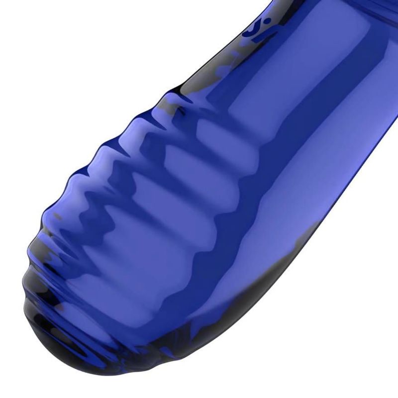 Фалоімітатор подвійний зі скла Satisfyer Double Crystal, синій вид 6