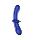 Фалоімітатор подвійний зі скла Satisfyer Double Crystal, синій вид 3