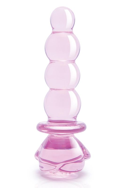 Фалоімітатор ялинка зі скла Dream Toys Glaze Glass у формі бутона троянди вид 3