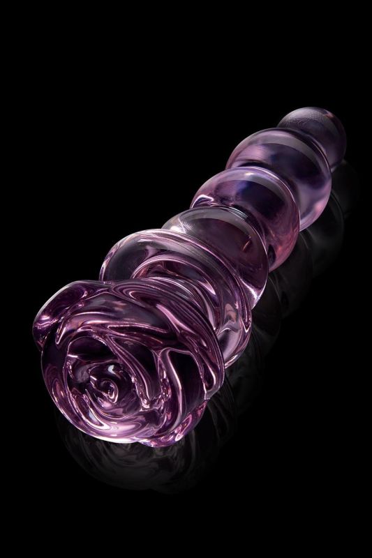 Фаллоимитатор елочка из стекла Dream Toys Glaze Glass в форме бутона розы вид 7