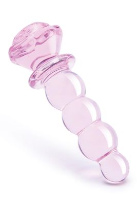 Фалоімітатор ялинка зі скла Dream Toys Glaze Glass у формі бутона троянди