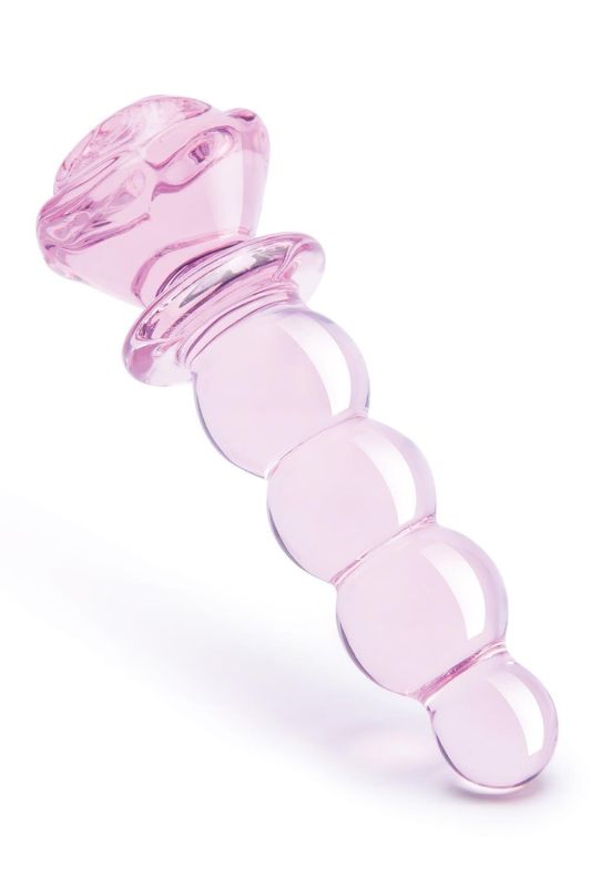 Фаллоимитатор елочка из стекла Dream Toys Glaze Glass в форме бутона розы вид 2