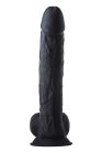 Фаллоимитатор гигантский реалистичный Dreamtoys Real Love на присоске с мошонкой, черный вид 5