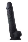 Фаллоимитатор гигантский реалистичный Dreamtoys Real Love на присоске с мошонкой, черный вид 3