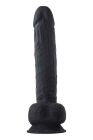 Фаллоимитатор гигантский реалистичный Dreamtoys Real Love на присоске с мошонкой, черный вид 4