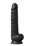 Фаллоимитатор гигантский реалистичный Dreamtoys Real Love на присоске с мошонкой, черный