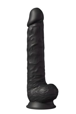 Фаллоимитатор гигантский реалистичный Dreamtoys Real Love на присоске с мошонкой, черный