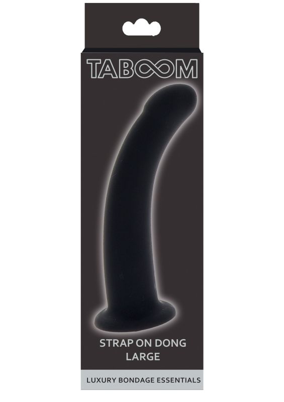 Фалоімітатор страпон Taboom Strap-On Dong Large чорного кольору, 16 см х 3.8 см вид 2