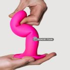 Фалоімітатор термореактивний Adrien Lastic Hitsens 4 на присосці, рожевий вид 3