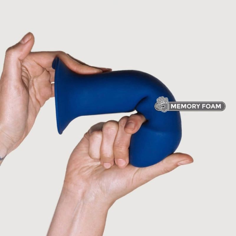 Фалоімітатор термореактивний Adrien Lastic Hitsens 1 на присосці, синій вид 5