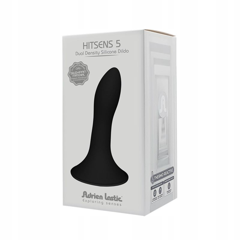 Фалоімітатор термореактивний Adrien Lastic Hitsens 5 чорний вид 6