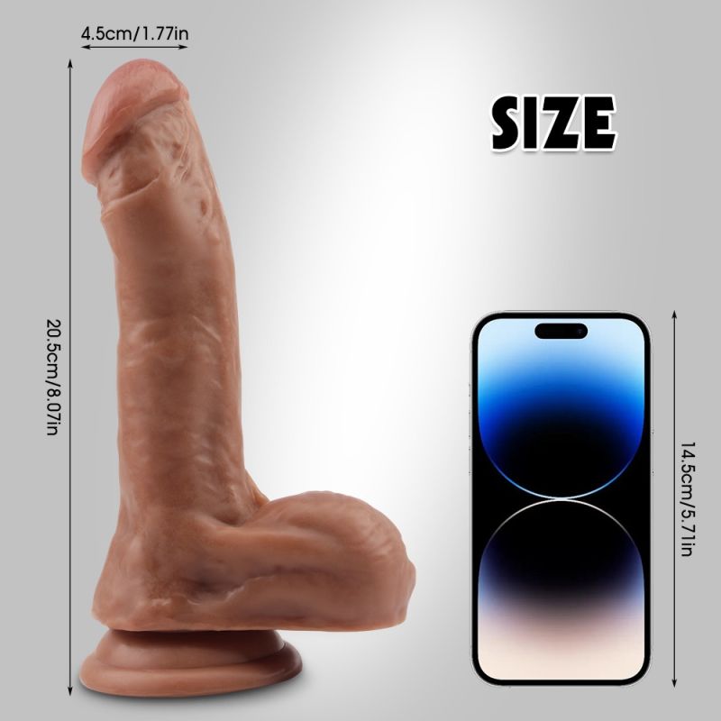 Фаллоимитатор мулат Chisa Fashion Dude 7.9 Cock с мошонкой на присоске вид 5