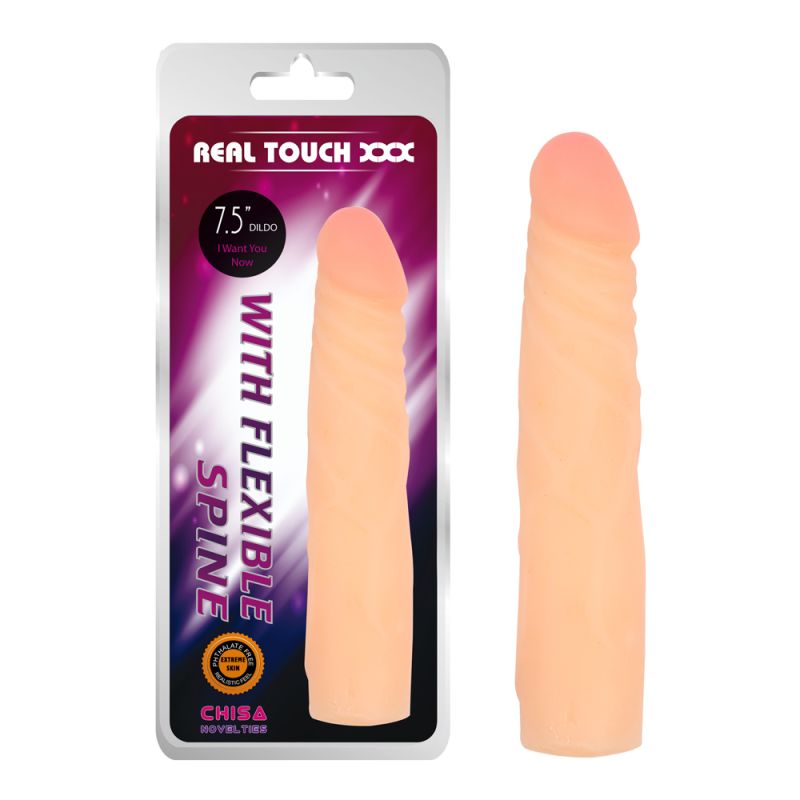 Фаллоимитатор с хребтом Chisa Real Touch XXX Dildo 7,5 реалистичный, бежевый вид 2
