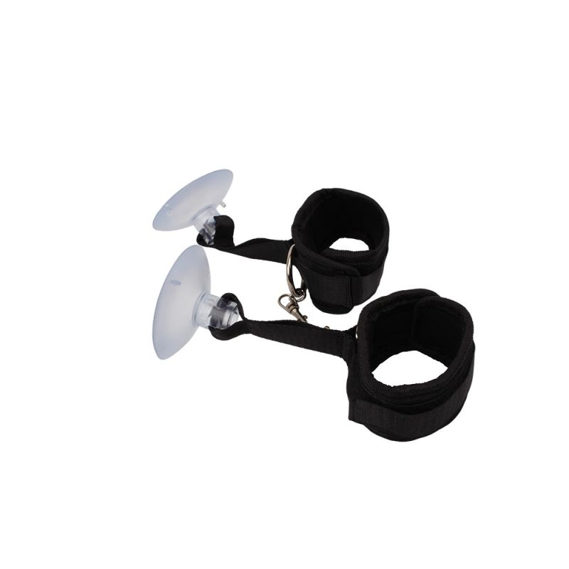 Фиксаторы для рук Chisa Behave! Tie Up Love Cuffs на присоске, чёрные вид 5