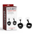Фіксатори для рук Chisa Behave!Tie Up Love Cuffs на присосці, чорні вид 2
