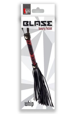 Флогер з петлею Dream toys Blaze Luxury Fetish для БДСМ практик, чорний з червоним