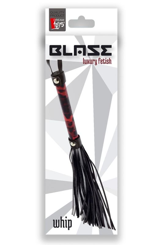 Флогер з петлею Dream toys Blaze Luxury Fetish для БДСМ практик, чорний з червоним вид 2