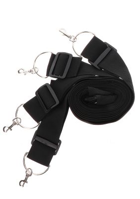 Фіксатори на ліжко з карабінами. чорні Bed Restraints Taboom