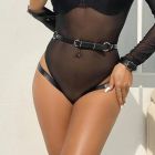 Гартери з наручниками Star Night Sexy Bondage з екошкіри, чорні, One Size вид 4