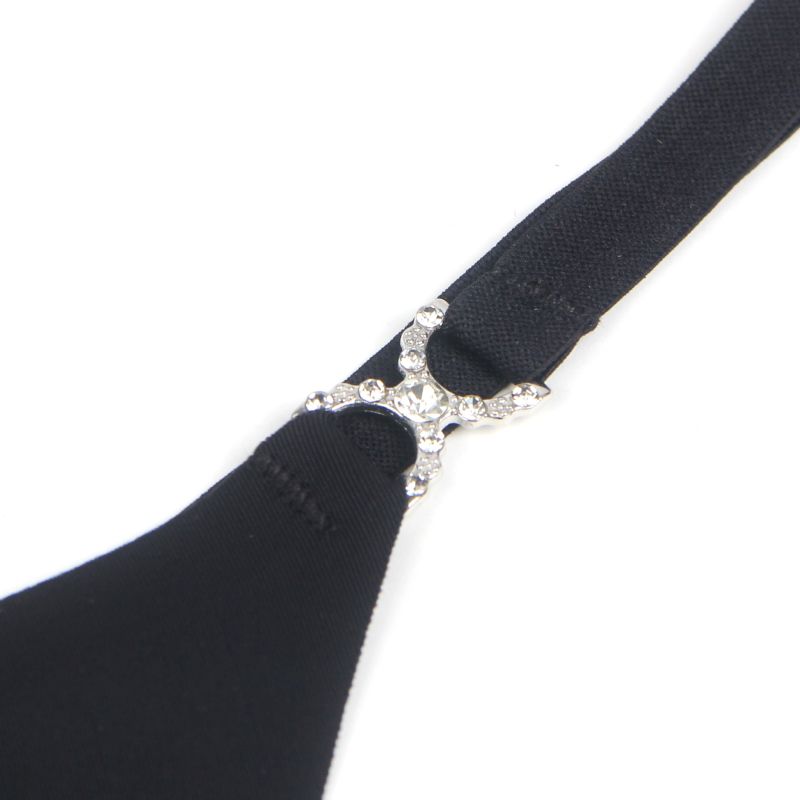 Гладкі стрінги Star Night прикрашені стразами з боків, чорні, S вид 8