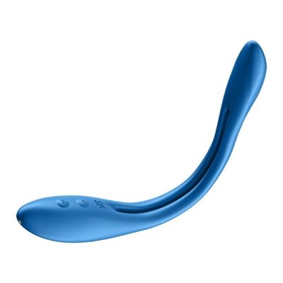Універсальний вібратор (ерекційне кільце), що гнеться Satisfyer Elastic Game синій