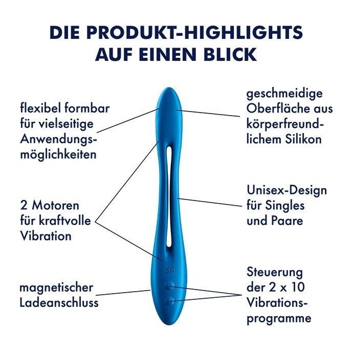 Універсальний вібратор (ерекційне кільце), що гнеться Satisfyer Elastic Game синій вид 6