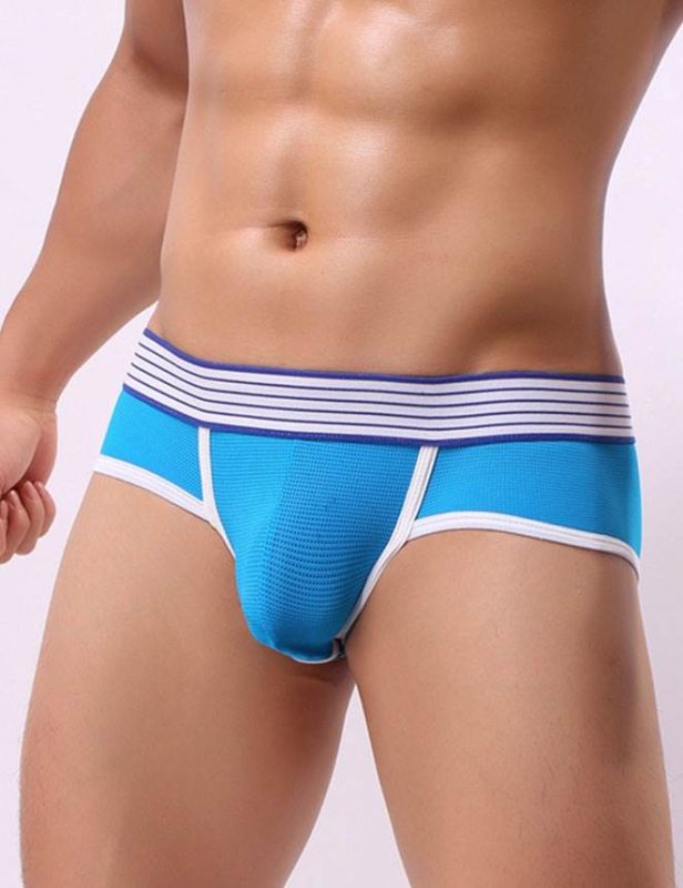 Чоловічі сексуальні труси Star Night з відкритим доступом, блакитні, M вид 2