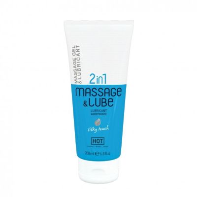 Массажный гель и лубрикант HOT Massage & Glide Gel 2in1 «Шёлковое прикосновение», 200 мл