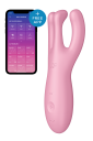 Гнучкий смарт-вібратор Satisfyer Threesome 4 Connect App рожевий