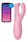 Гнучкий смарт-вібратор Satisfyer Threesome 4 Connect App рожевий