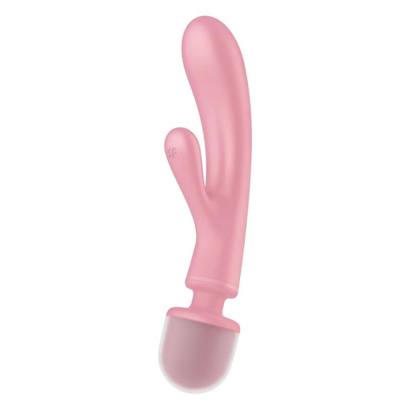 Гібридний вібратор Мікрофон-Кролик Satisfyer Triple Lover, рожевий вид 2