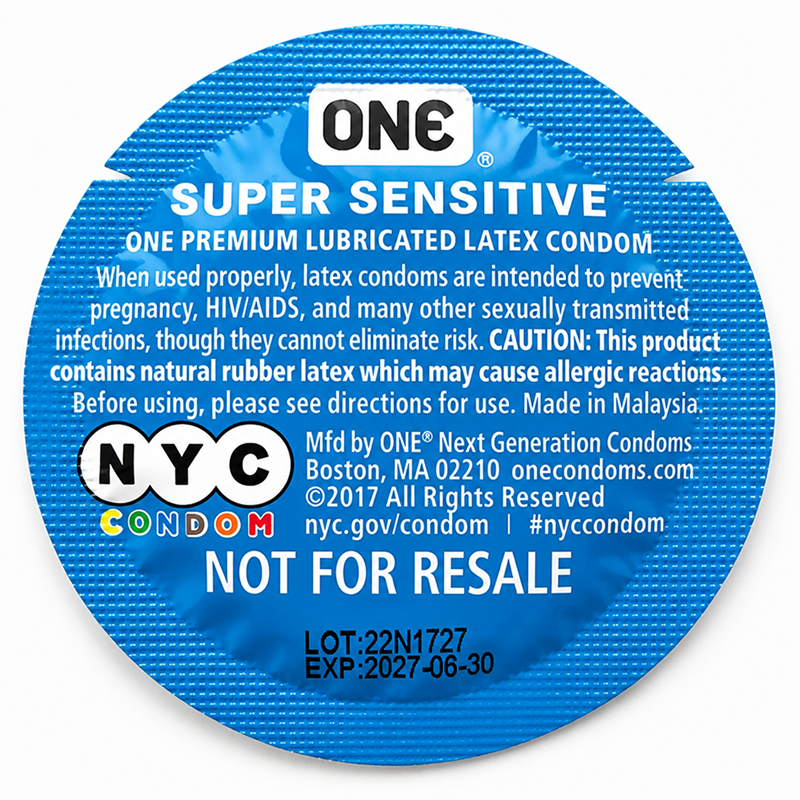 Набір презервативів латексних One NYC Super Sensitive ультратонких (ціна за 5 шт.) вид 3