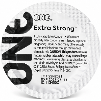 Набір міцних презервативів класичної форми One Extra Strong із різним дизайном (ціна за 5 шт.)