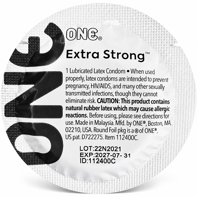 Набір міцних презервативів класичної форми One Extra Strong із різним дизайном (ціна за 5 шт.) вид 2