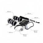 Набор БДСМ Roomfun Bedroom Restraint Kit фиксаторы, кнут, кляп, маска, черный-серый вид 3