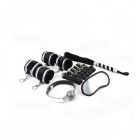 Набор БДСМ Roomfun Bedroom Restraint Kit фиксаторы, кнут, кляп, маска, черный-серый вид 2