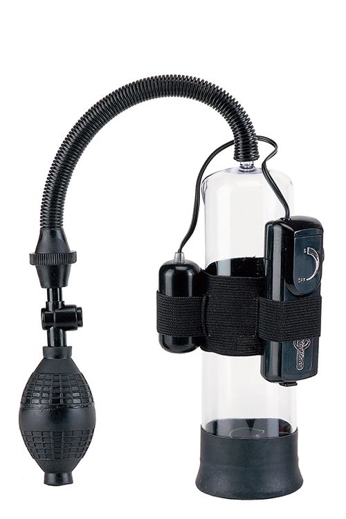 Вакуумная помпа для мужчин Seven Creations Power Pump с вибрацией, черная вид 3